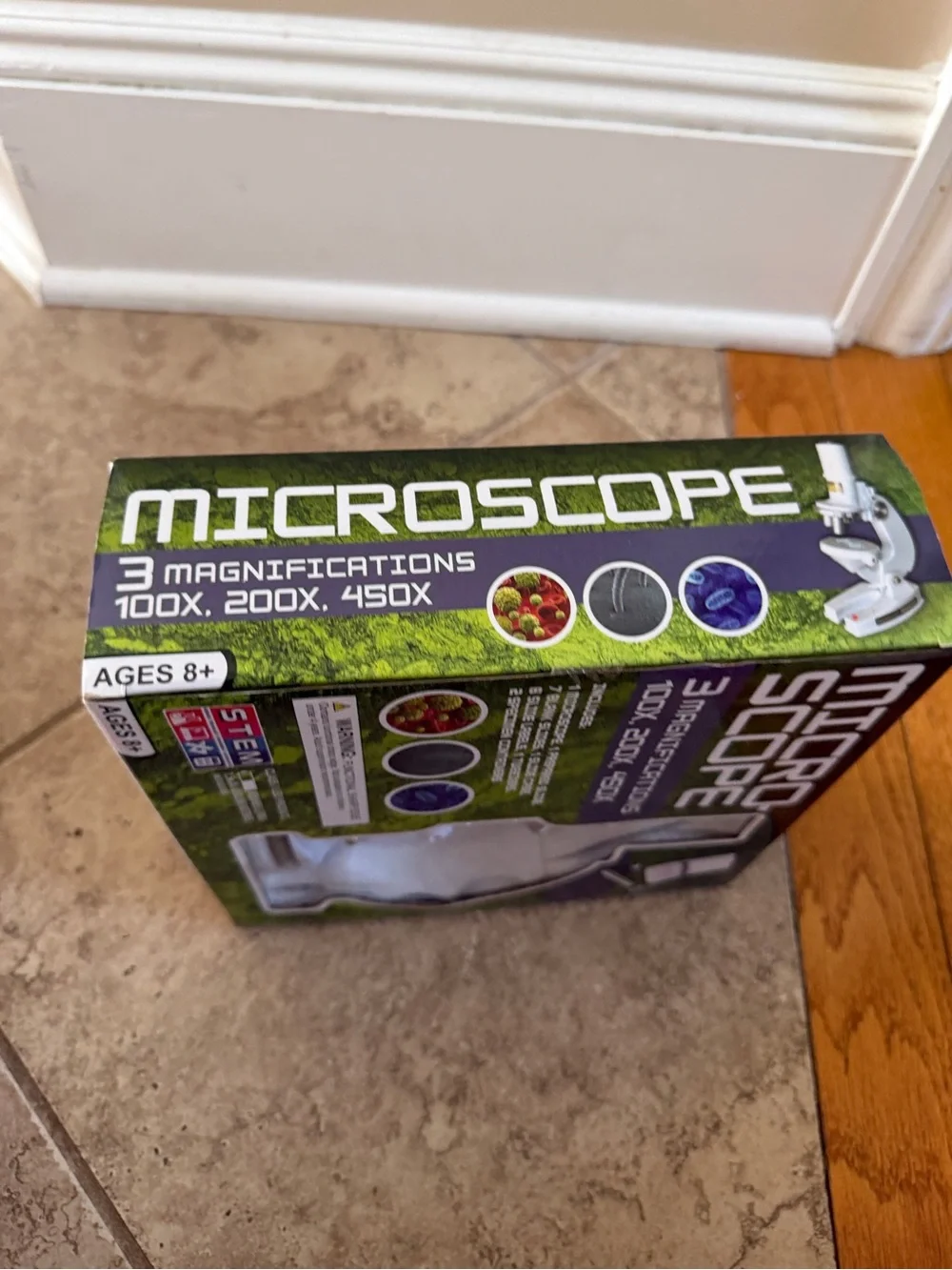 NWT Stem Kids Microscope Toy - White Learning Slides Specimen